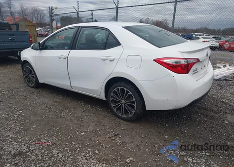 2015 Toyota Corolla S Plus из США, поврежденный, VIN 2T1BURHE3FC387806